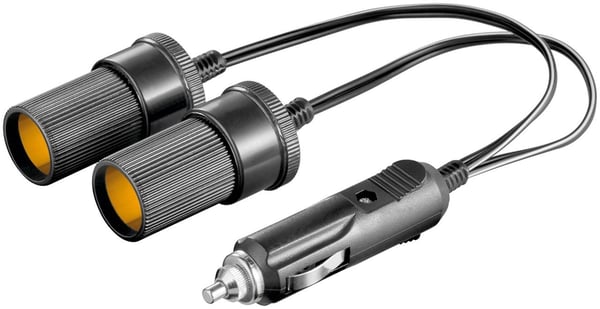 Goobay 11766, Cigarette lighter, 2x Cigarette lighter, 0,2 m, Svart