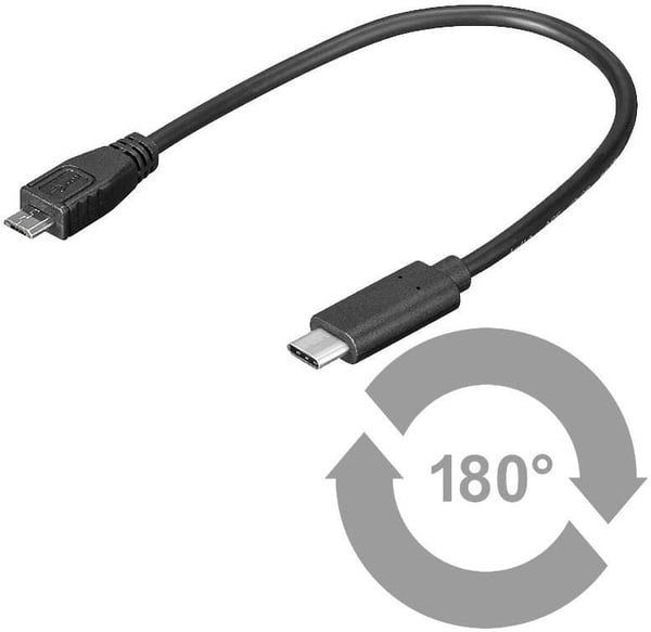 MicroConnect - USB-kabel - USB-C (hankontakt) till USB typ B (hankontakt) - USB 3.1 - 20 cm