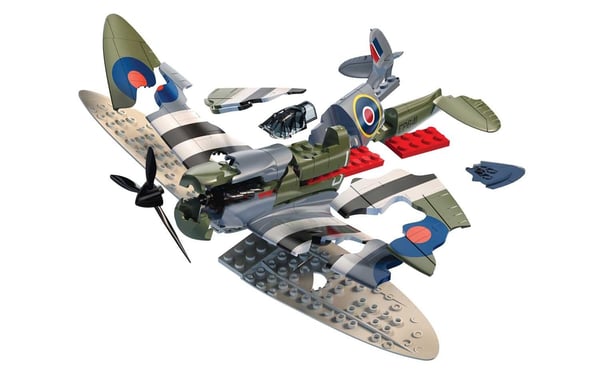 Airfix J6045, Luftfarkostmodell med fast vinge, Monteringssats, D-Day Spitfire, Alla, 34 styck, 5 År