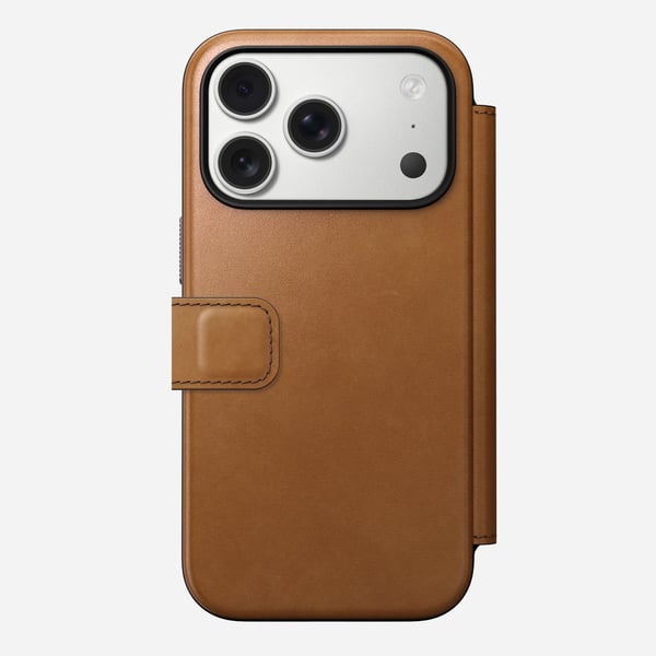 Nomad Modern Leather Folio, Folio, Apple, iPhone 17 Pro, 16 cm (6.3"), Tan (gul-brun)