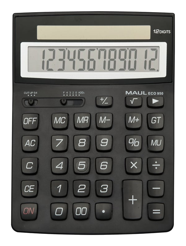 MAUL ECO 950, Tasku, Perus, 12 lukua, 1 linjat, Aurinko, musta