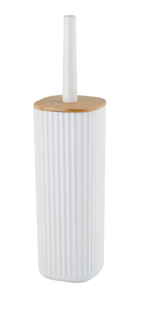 WENKO Rotello, Toalettbørste og holder, Hvit, Bamboo, Plast, 360 mm, 10 cm, 7,5 cm
