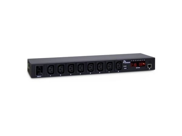 Inter-Tech SW-0816, Terästä, Musta, LED, 8 AC-pistorasia(a), C13 liitin, C20 liitin