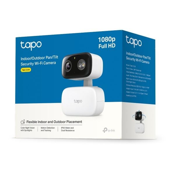 TP-Link Tapo C206 utomhus-IP-kamera 2MP 1080p IR 12 m Wi-Fi