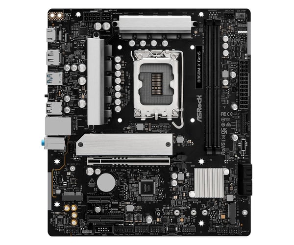 ASRock - Hovedkort - LGA1851-sokkel - B860 Chipset - USB 3.2 Gen 1 - innbygd grafikk (CPU kreves) - HD-lyd (8-kanalers)