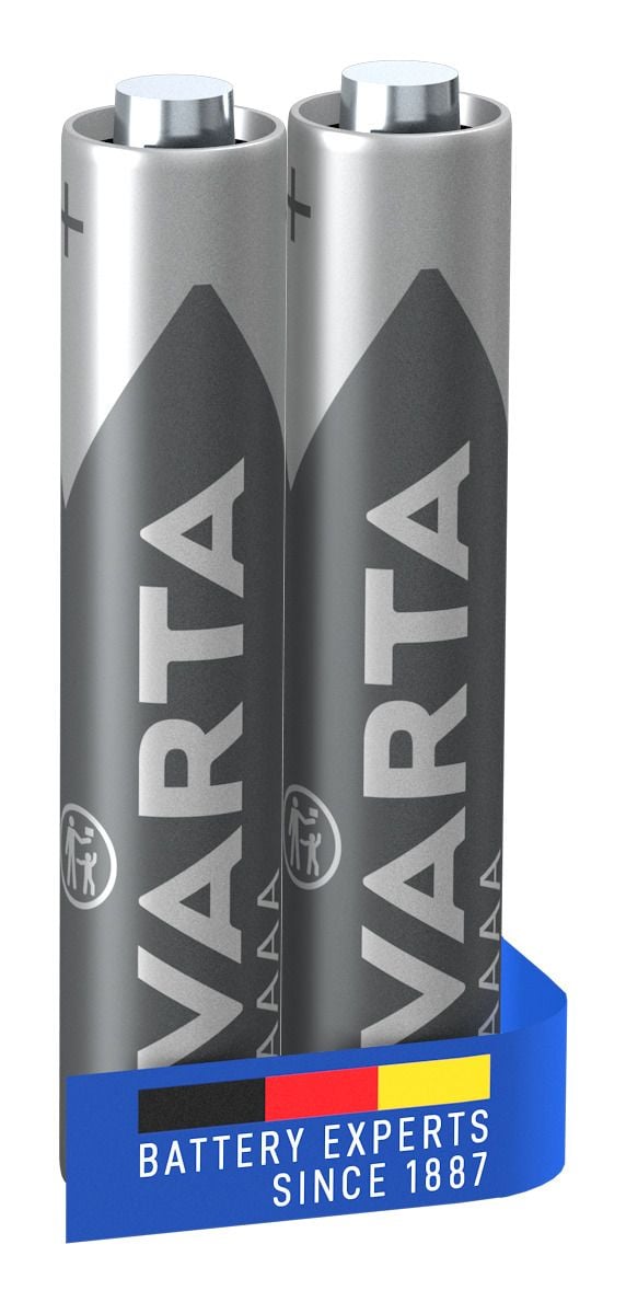 Varta 4061 101 402, Engangsbatteri, AAAA, Alkalinsk, 1,5 V, 2 stykker, China