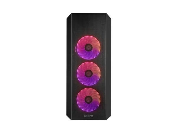 Chieftec SCORPION 4 - Tower - ATX - genomskinlig sidopanel (härdat glas) - ingen strömförsörjning (ATX) - svart - USB/ljud