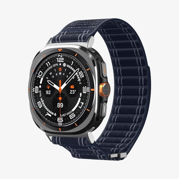 Spigen WBF0, Band, Smartwatch, Marinblå, Samsung, Galaxy Watch Ultra, Tyg