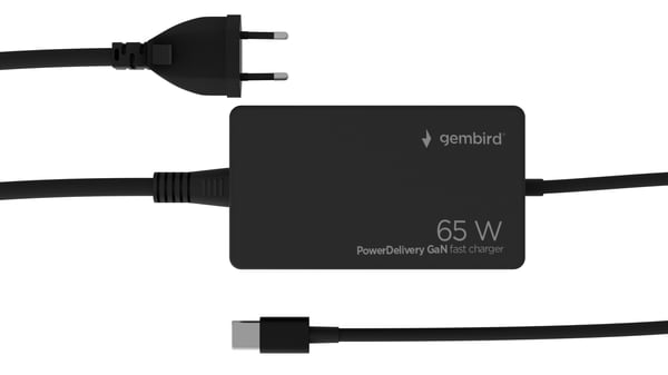 Gembird NPA-AC-PDQC65-01, Sisätila, AC, 2,4 m, musta