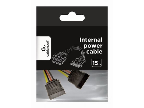 Cablexpert CC-SATAM2F-01 - Strömdelare - SATA-ström (hona) till SATA-ström (hane) - 15 cm