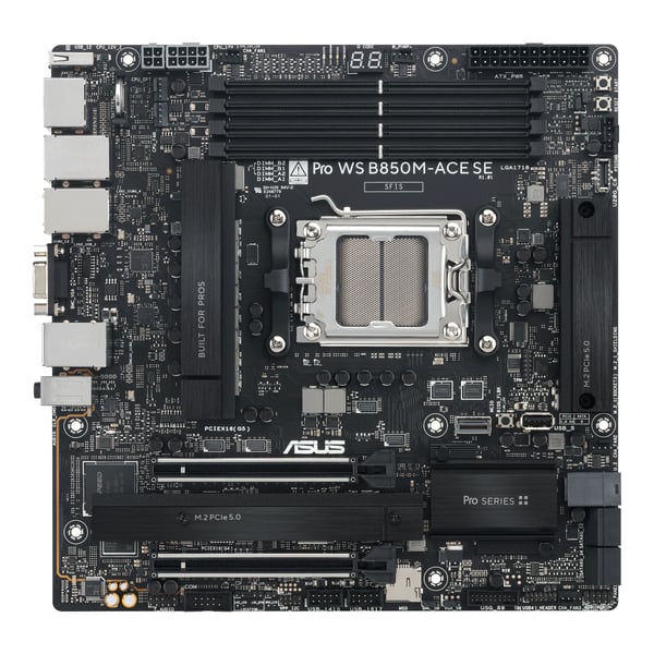 ASUS PRO WS B850M-ACE SE -emolevy, AM5, B850, micro-ATX, DDR5