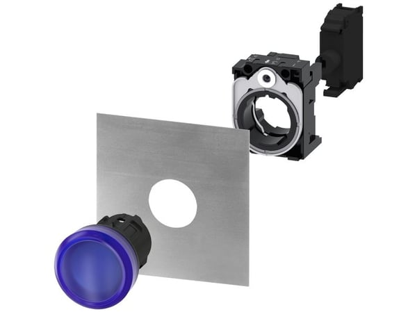 Siemens merkkivalo 22mm pyöreä sininen linssi sileä 3SU1001-6AA50-0AA0 ( 3SU10016AA500AA0 )