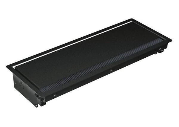 Bachmann CONI pitkä - Strøm strip flush monteringsboks - sort, RAL 9005