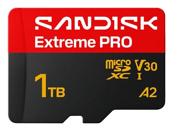 SanDisk Extreme PRO - Flashminnekort (SD-adapter inkludert) - 1 TB - A2 / Video Class V30 / UHS-I U3 - microSDXC UHS-I