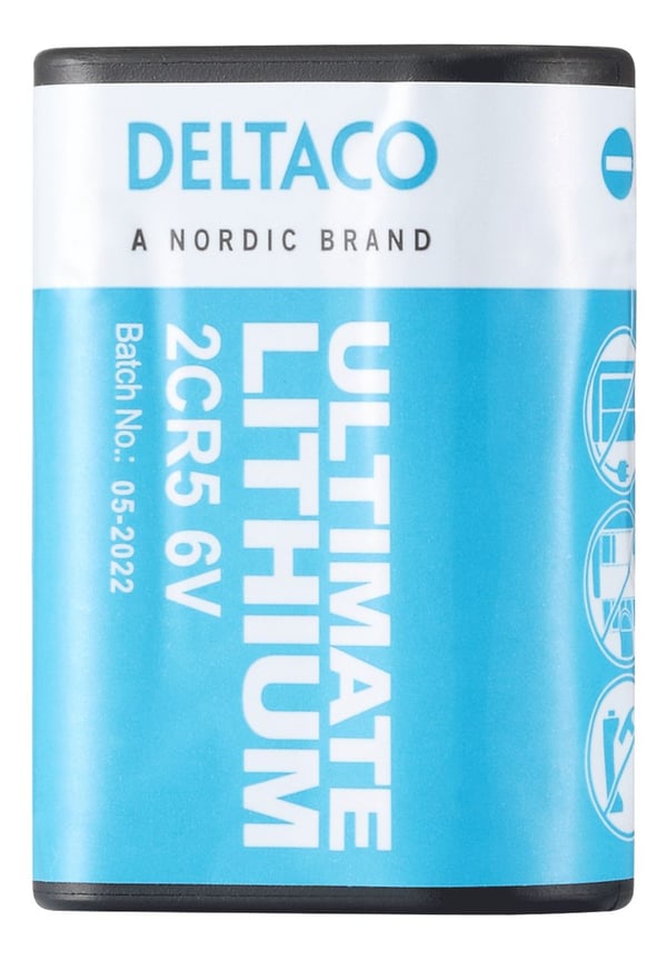 DELTACO Ultimate - Batteri 2CR5 - Li - blå