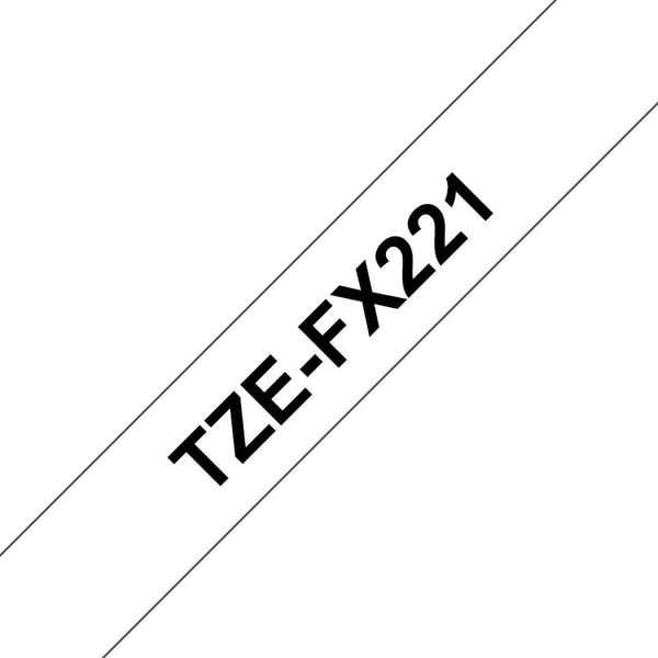 Brother TZFX221 - Svart på hvitt - Rull (0,9 cm x 8 m) fleksibelt bånd - for Brother PT-D210, D600, H110, H200; P-Touch PT-1005, D450, E550; P-Touc...