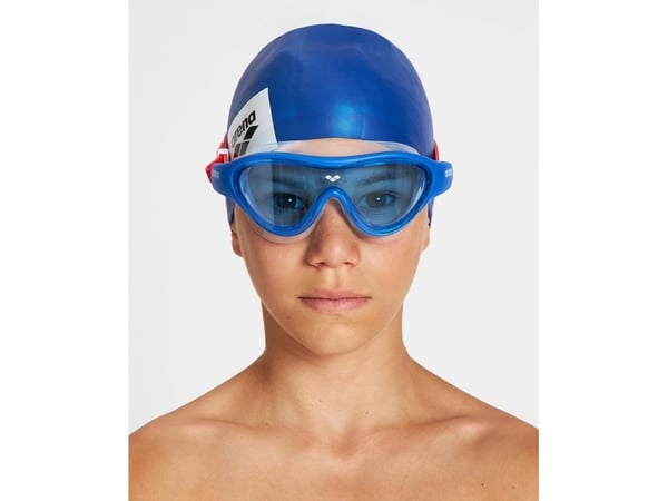 Arena The One Mask Jr, Unisex, Yksi koko, Sininen, Läpinäkyvä, Polykarbonaatti, Silikoni, Sininen, Polykarbonaatti