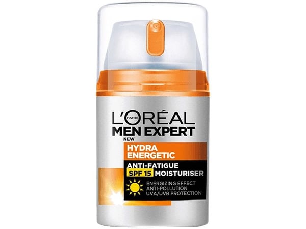 L'Oréal Paris Men Expert Hydra Energetic Anti-Fatigue SPF 15, Menn, Krem, Normal Hud, Dag og Natt, Anti-Mørk Sirkel, Anti-Tretthet, Fuktighet, Besk...