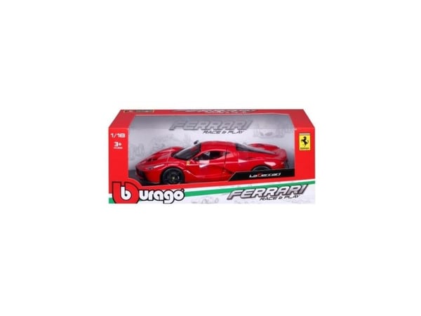 BBURAGO Ferrari LaFerrari, Superauton pienoismalli, Esikoottu, 1:18, Ferrari LaFerrari, Ei sukupuolirajoitusta, Metalli, Muovi