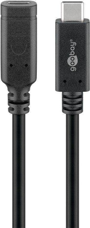 Goobay USB-C™-jatkoyhteys USB 3.2 Generation 2, 1 m, musta (61038)