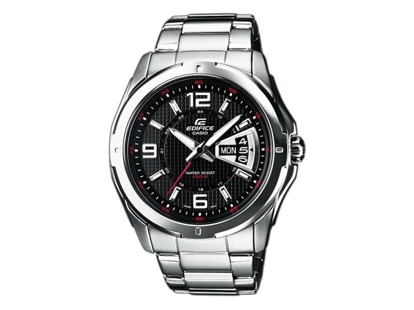 Casio Edifice classic EF-129D-1AVEF - Armbandsur - kvarts - analog - stainless steel - rostfritt stål - fluorescerande