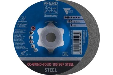 PFERD CC-GRIND grinding discs SOLID SGP STEEL, 18 cm, 10 stykker