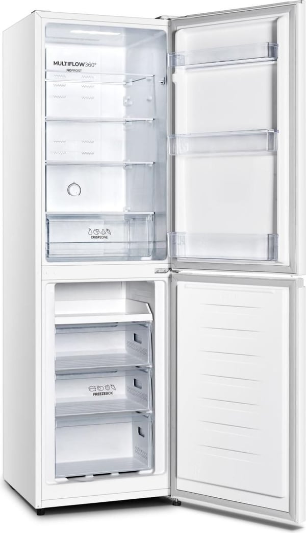 Gorenje NRK418ECW4 kombiskap 256 L energiklasse E 55 cm hvit
