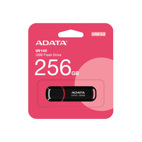 ADATA UV150 - USB-flashstasjon - 256 GB - USB 3.2 Gen 1 - svart