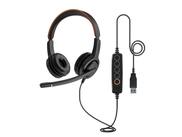 Axtel Voice UC40 duo NC - For Unified Communications - hodesett - on-ear - kablet - USB - lydisolerende