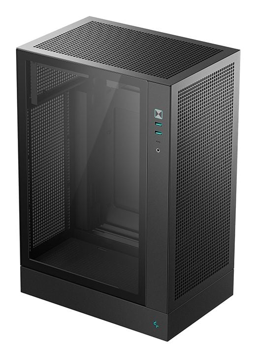 DeepCool CH170 PLUS PC-kabinett Micro-ATX/Mini-ITX herdet glass uten PSU svart