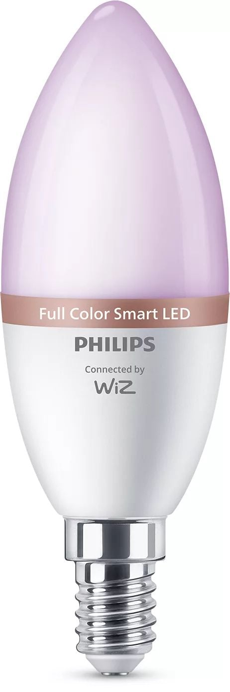 Philips - LED - form: C37 - glaserad finish - E14 - 4.9 W (motsvarande 40 W) - klass F - cool white/warm white - 2200-6500 K (paket om 3)