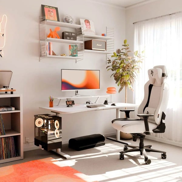 Arozzi Arena Gaming Desk - Large - Pure White