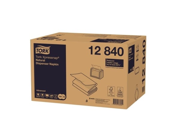Tork 12840, Luonnollinen, 330 mm, 213 mm, 16,5 cm, 10,7 cm, 1125 kpl