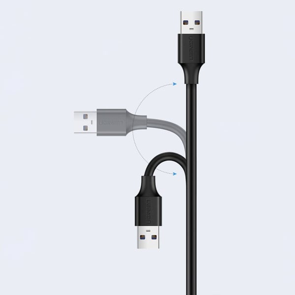 Ugreen US103, 3 m, USB A, USB A, USB 2.0, 0,48 Gbit/sek., svart