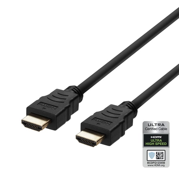 Deltaco HU-50 Ultra High Speed HDMI-kabel HDMI till HDMI 5 m 48Gbps svart