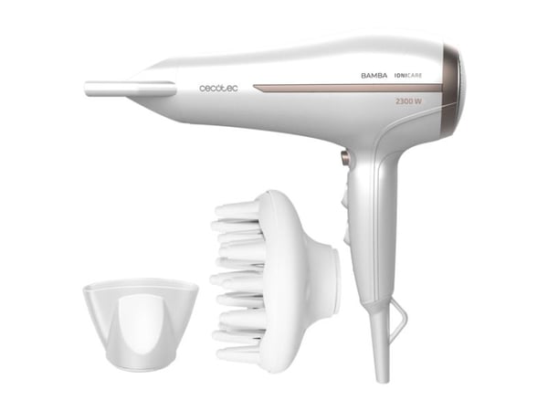 Cecotec Bamba IoniCare 5200 Aura -hiustenkuivaaja 2300 W, valkoinen