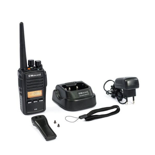 Midland G18 komradio PMR446 8 kanaler IP67, svart