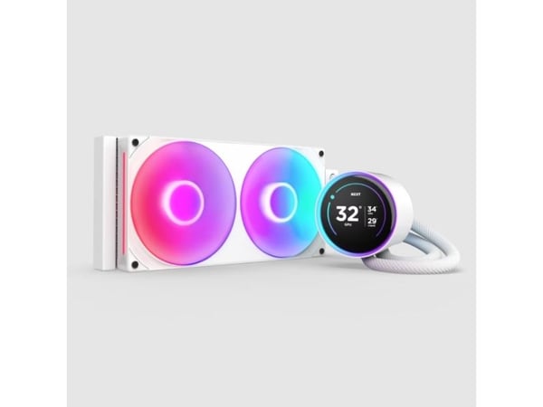 NZXT Kraken Elite 280 RGB, All-in-one-nesteenjäähdytin, 14 cm, Valkoinen