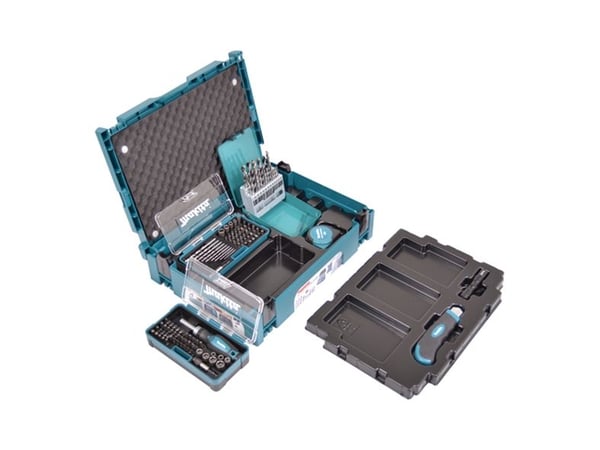 Makita B-49884 borr- och bitsats, 116 delar, i MAKPAC-väska