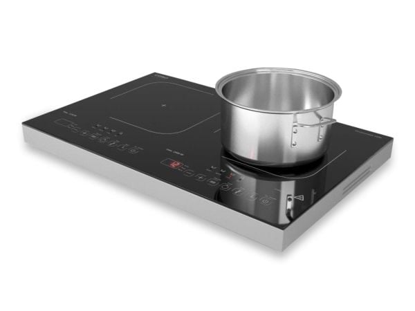 Caso ProGourmet 3500, Svart, Sølv, Benkeplate, 54.5 cm, Sonebasert induksjon, Glass, 2 zone(s)
