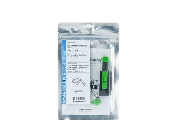 Smartkeeper MD04PKGN, Portin esto + avain, Mini DisplayPort, vihreä, muovi, 1 kpl, monipussi