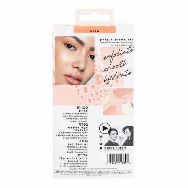 Real Techniques Prep and Prime Set for Skin Preparation and Skincare Application