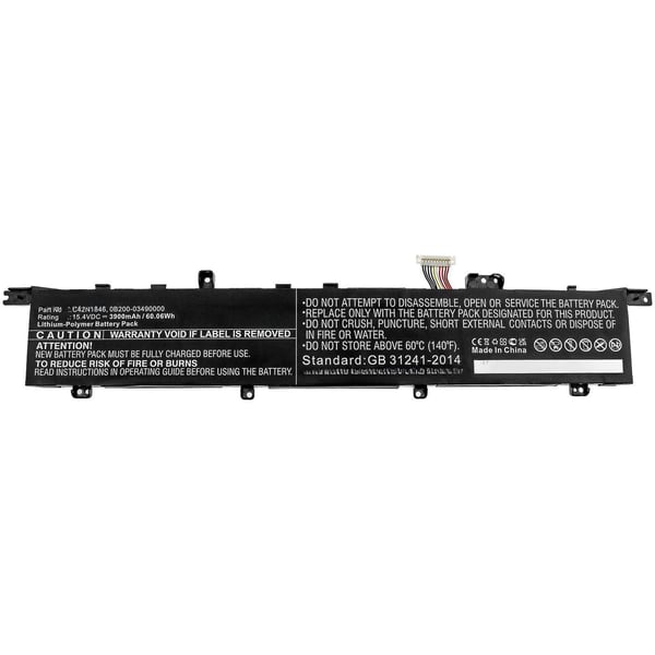 CoreParts - Akun akku tietokoneeseen - Litium-polymeeri - 3900 mAh - 60.06 Wh - ASUS ZenBook Pro Duo UX581GV:lle - ASUS ZenBook Pro Duo UX581GV:lle