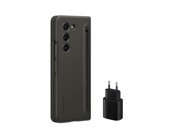 Samsung EF-OF94K - Tillbehörssats för mobiltelefon - slim S Pen-fodral, TA800 utan kabel - grafit - för Galaxy Z Fold5