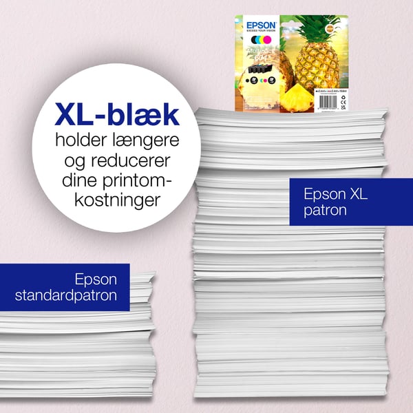 Epson 604 svart blekkpatron, 150 sider for XP 220x/320x/420x, WF 29x0
