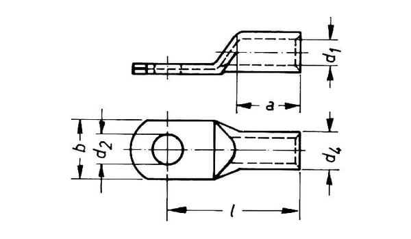 57N4 Putkimainen kaapelikannatin 180° M4 2,5 mm² 1 kpl (57N4)