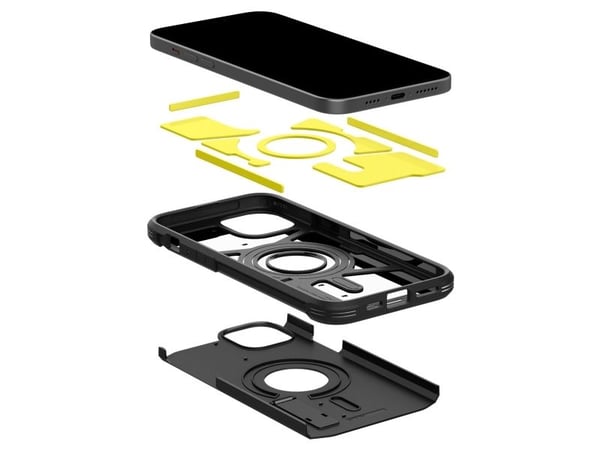 Spigen ACS06811, Suojus, Apple, iPhone 15, 15,5 cm (6.1"), Musta