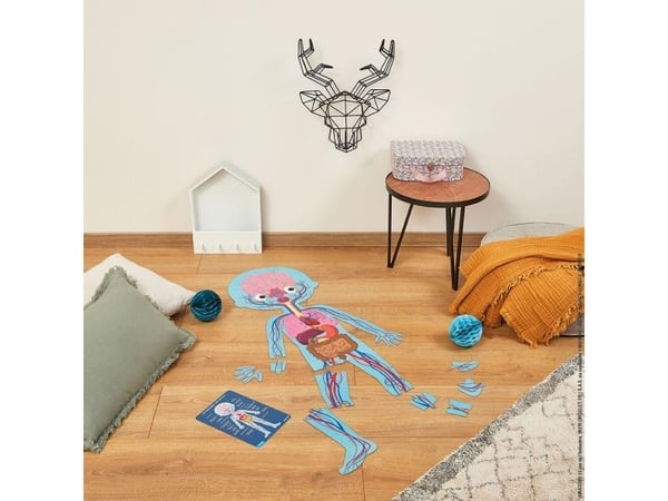 JANOD Educational Puzzle Human Body, Kartong, Frankrike, 450 mm, 2 mm, 1000 mm, Låda