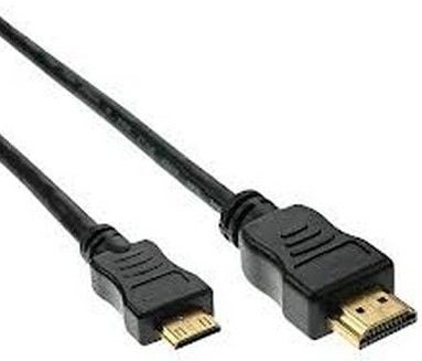 På linje? HDMI minikabel, HDMI hann til mini hann, gullbelagte kontakter, svart, 10m (17460P)