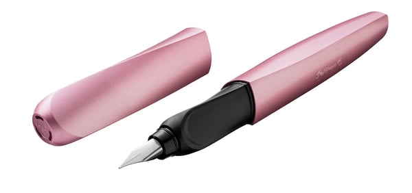Pelikan 806268 - Rose - Patruunan täyttöjärjestelmä - Sininen - Italic sulkakynä - Ruostumaton teräs - Keskikokoinen